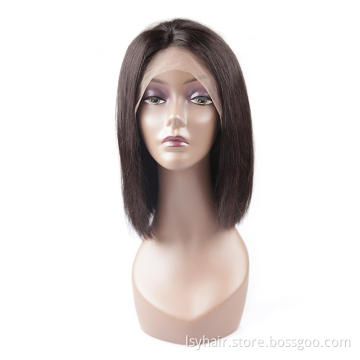 Short Size 8 Inch Human Hair Straight Bob Wig, Human Hair Lacefront Wigs 100% Natural Human Hair Online Sale